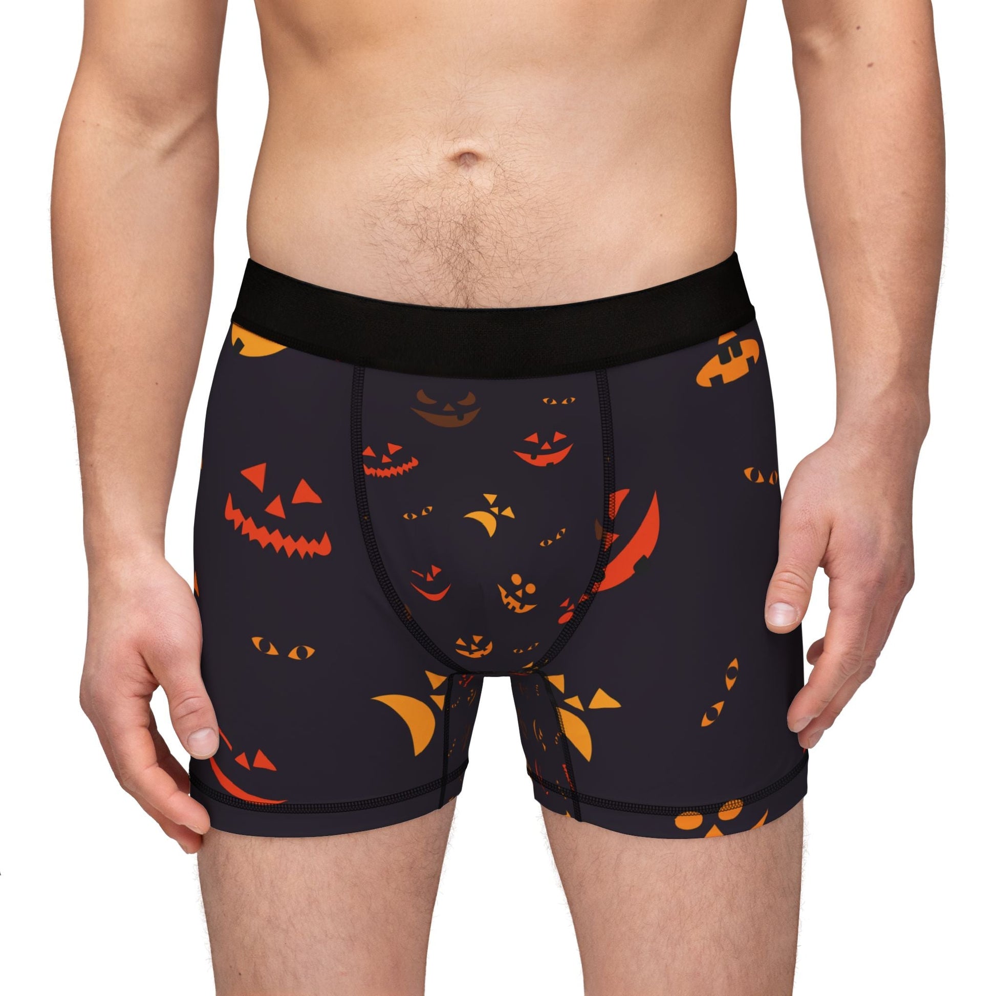 Halloween Men's Boxers, Spooky Print Underwear, Unique Gift for Him, Fun and Festive Boxer Briefs, Comfortable Loungewear - MaisonThreadory