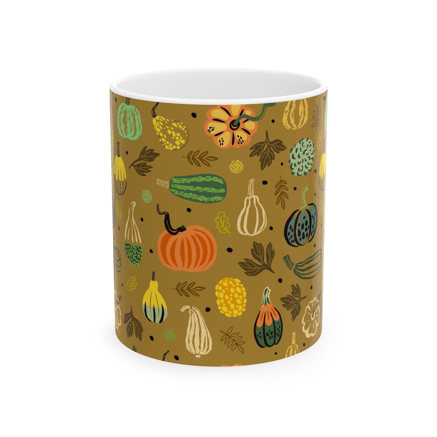 Autumn Harvest Ceramic Mug - Cozy Fall Vibes, Pumpkin Spice Lover's Gift, Seasonal Home Decor, Thanksgiving Coffee Cup, Cute Kitchenware - MaisonThreadory