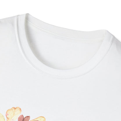 Fall Floral T-Shirt - Hello Fall Unisex Tee, Autumn Apparel, Seasonal Outfit, Cozy Gift, Trendy T-Shirt, Celebrate Harvest - MaisonThreadory