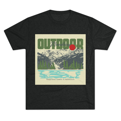 Outdoor Adventure Tee, Unisex Tri - Blend Crew Shirt, Perfect Gift for Nature Lovers, Hiking Enthusiasts, Travel Souvenir, Eco - Friendly [...] - MaisonThreadory