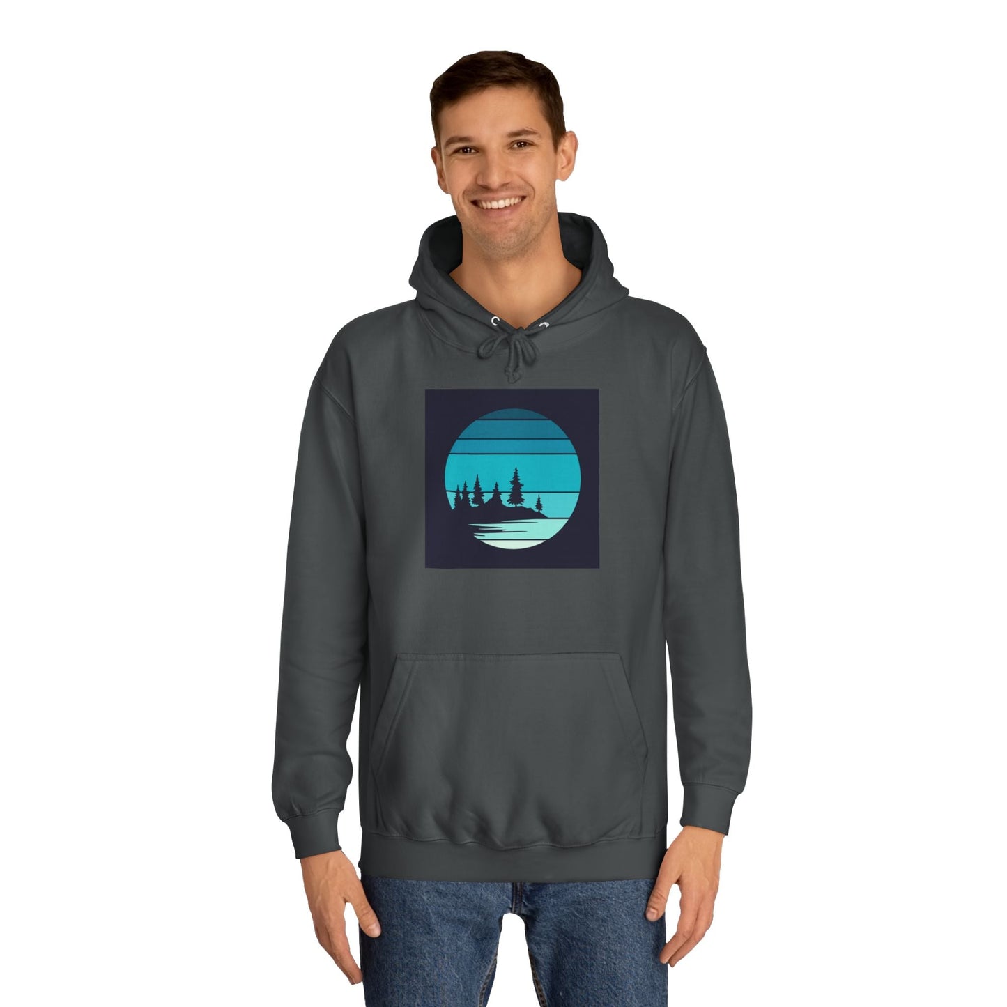 Tranquil Nature Scene Hoodie, Cozy College Sweatshirt, Perfect for Campus Life, Unisex Gift for Students and Nature Lovers, Relaxing [...] - MaisonThreadory