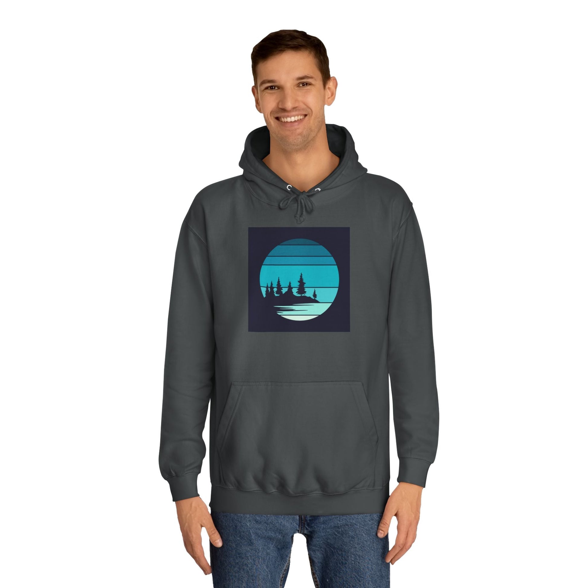 Tranquil Nature Scene Hoodie, Cozy College Sweatshirt, Perfect for Campus Life, Unisex Gift for Students and Nature Lovers, Relaxing [...] - MaisonThreadory
