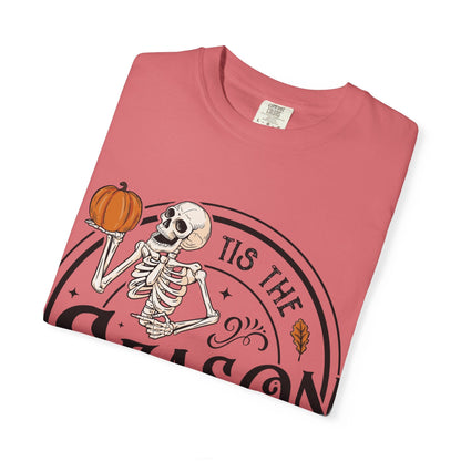 Halloween Skeleton T-Shirt, Unisex Fall Shirt, Spooky Season Tee, Pumpkins Shirt, Timeless Autumn Style - MaisonThreadory