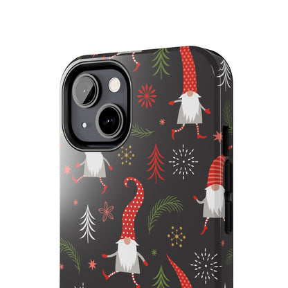 Gnomes & Holiday Cheer Tough Phone Cases, Cute Phone Accessories, Holiday Gift, Gnome Phone Cover, Festive Phone Protection, Winter Decor - MaisonThreadory
