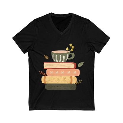 Cozy Reader Tee, Book Lover T-Shirt, Literary Gift, Vintage Coffee Mug Design Shirt, Perfect for Book Clubs, Teachers - MaisonThreadory