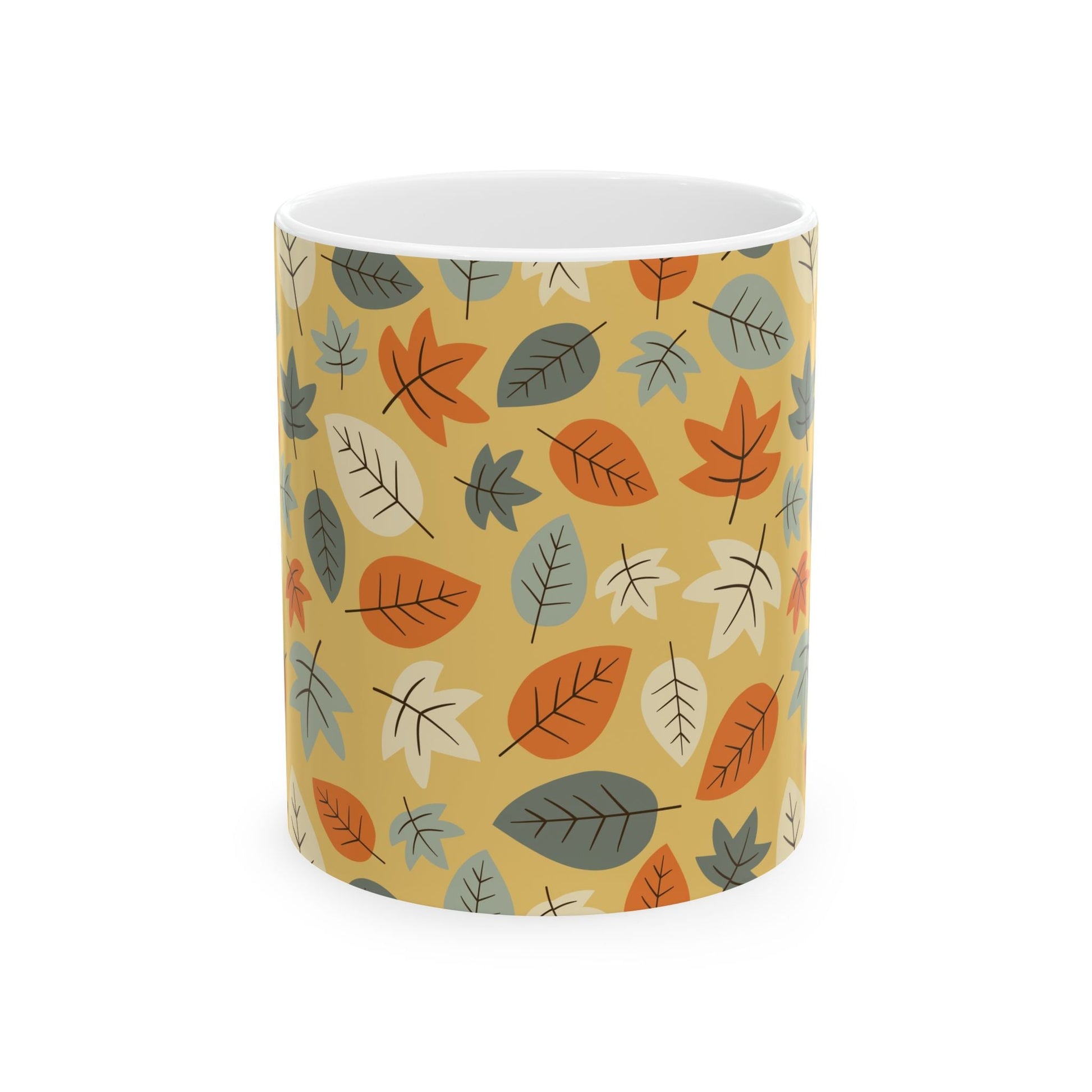 Autumn Leaves Ceramic Mug - Cozy Fall Drinkware - MaisonThreadory