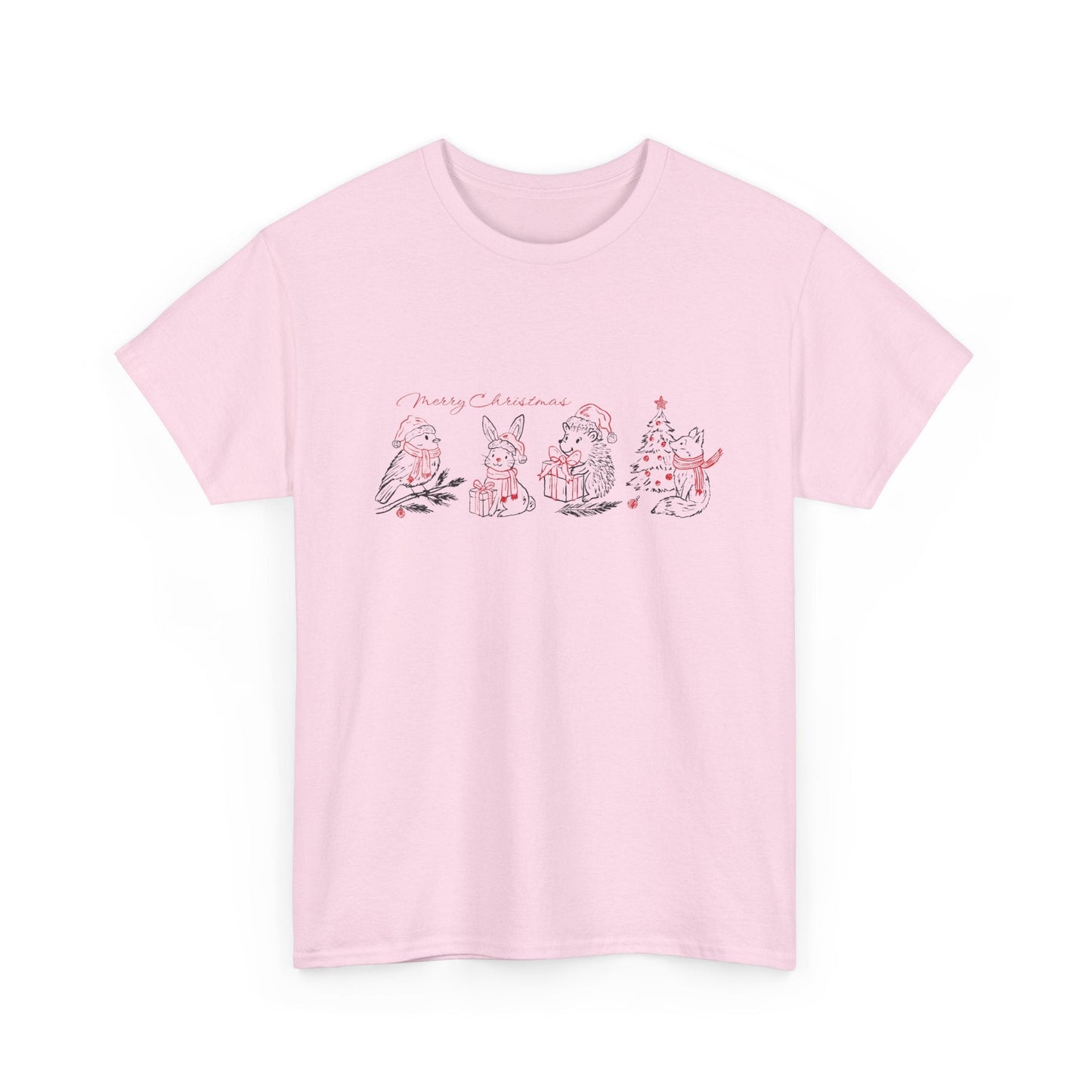 Whimsical Holiday Character Unisex Heavy Cotton Tee, Cute Graphic Tee, Family Reunion Shirt, Christmas Gift, Everyday Casual Wear - MaisonThreadory