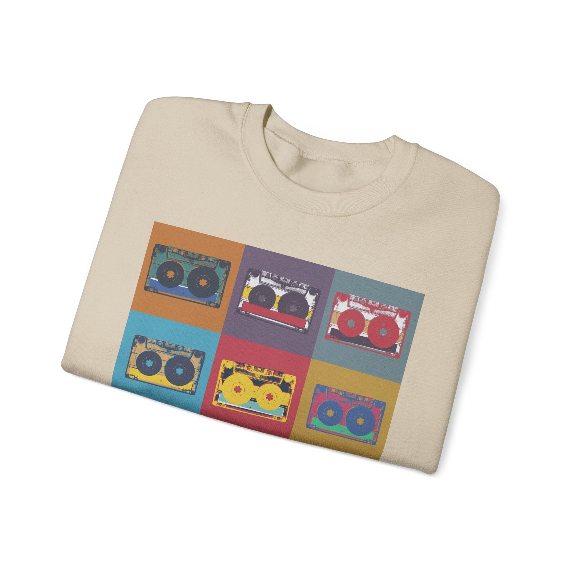 Vintage Boombox Crewneck Sweatshirt, Cozy Unisex Sweatshirt, Retro Music Gift, Casual Lounge Wear, Perfect for Music Lovers - MaisonThreadory