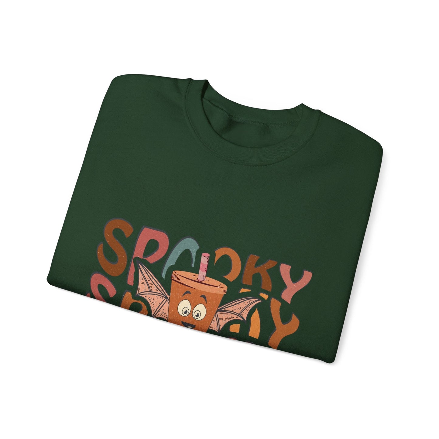 Spooky Vibes Crewneck Sweatshirt - Unisex Halloween Sweater for Cozy Nights, Fall Fashion, Gift for Spooky Season, Festive Apparel - MaisonThreadory