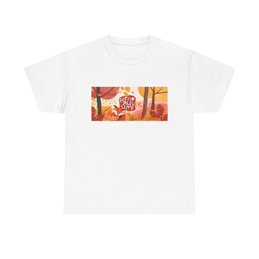 Autumn Vibes Tee, Cozy Fall Shirt, Unisex Harvest Cotton Tee, Seasonal Outfit, Perfect for Thanksgiving, Gifts for Nature Lovers - MaisonThreadory