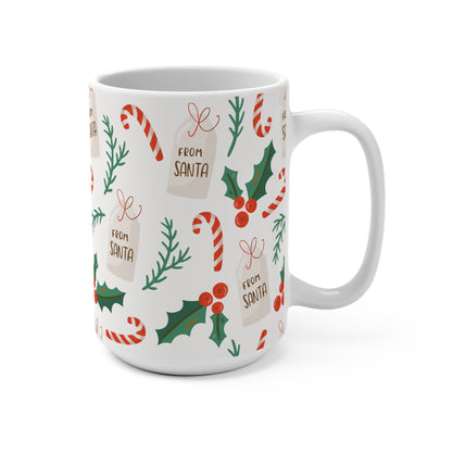 Festive Christmas Mug, Holiday Coffee Cup, Santa Gift Mug, Seasonal Drinkware, Winter Wonderland Mug - MaisonThreadory