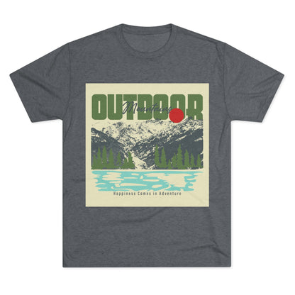Outdoor Adventure Tee, Unisex Tri - Blend Crew Shirt, Perfect Gift for Nature Lovers, Hiking Enthusiasts, Travel Souvenir, Eco - Friendly [...] - MaisonThreadory