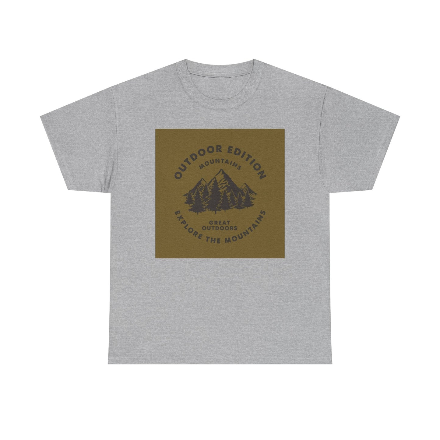 Mountain Adventure Tee, Outdoor Edition Heavy Cotton Shirt, Unisex Graphic T-Shirt, Perfect for Camping, Hiking, Gift for Nature Lovers - MaisonThreadory