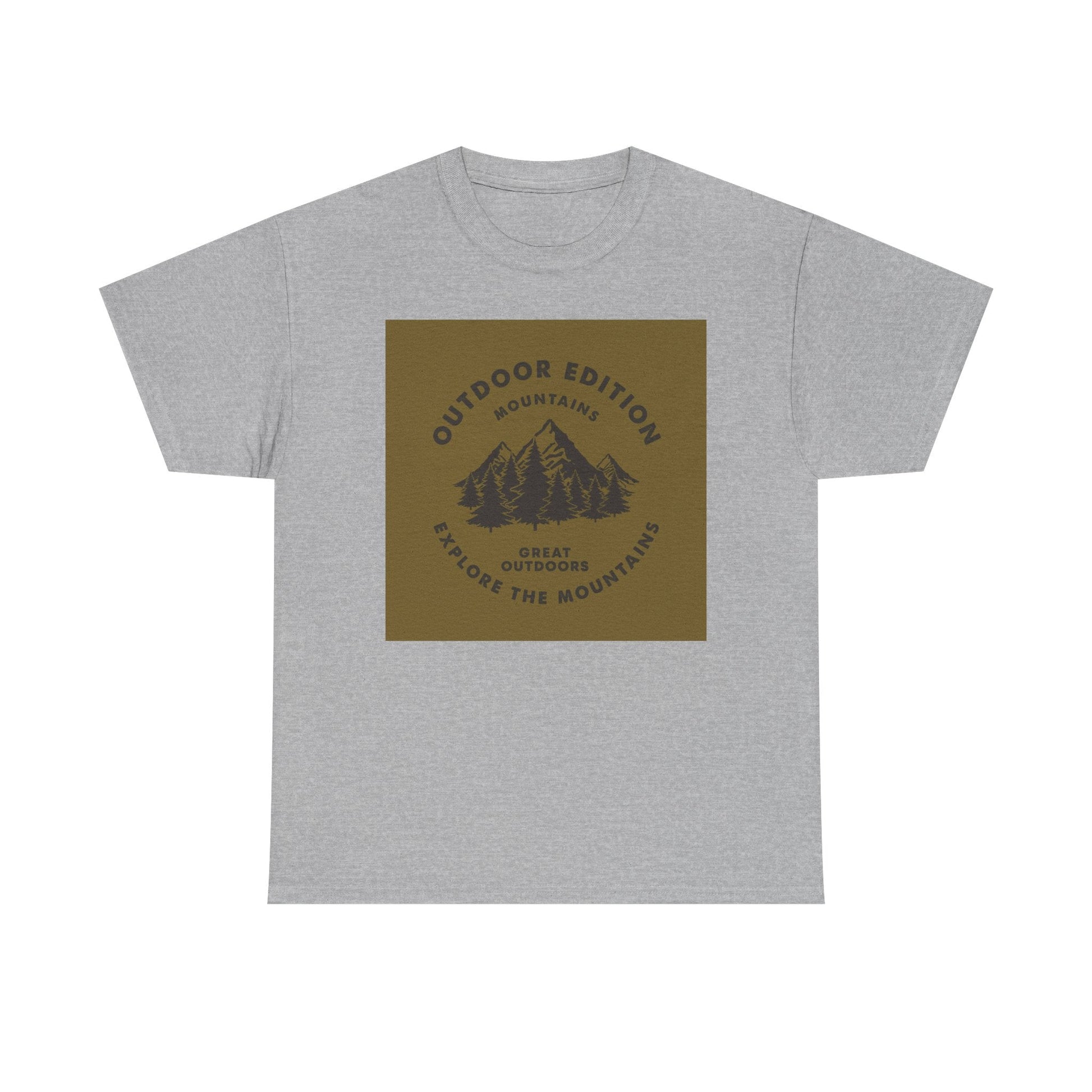 Mountain Adventure Tee, Outdoor Edition Heavy Cotton Shirt, Unisex Graphic T-Shirt, Perfect for Camping, Hiking, Gift for Nature Lovers - MaisonThreadory