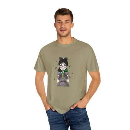 Gothic Girl Graphic Tee, Casual Wear, Halloween T-shirt, Unique Art Clothing, Gift for Teens - MaisonThreadory