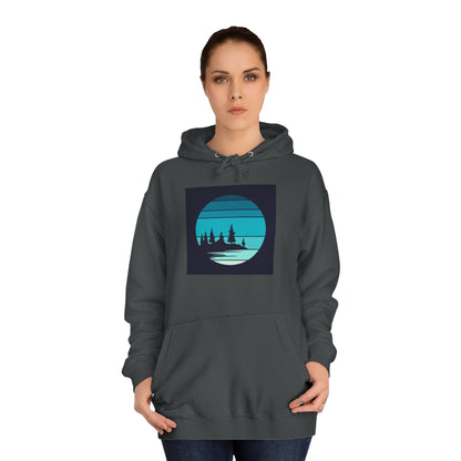 Tranquil Nature Scene Hoodie, Cozy College Sweatshirt, Perfect for Campus Life, Unisex Gift for Students and Nature Lovers, Relaxing [...] - MaisonThreadory
