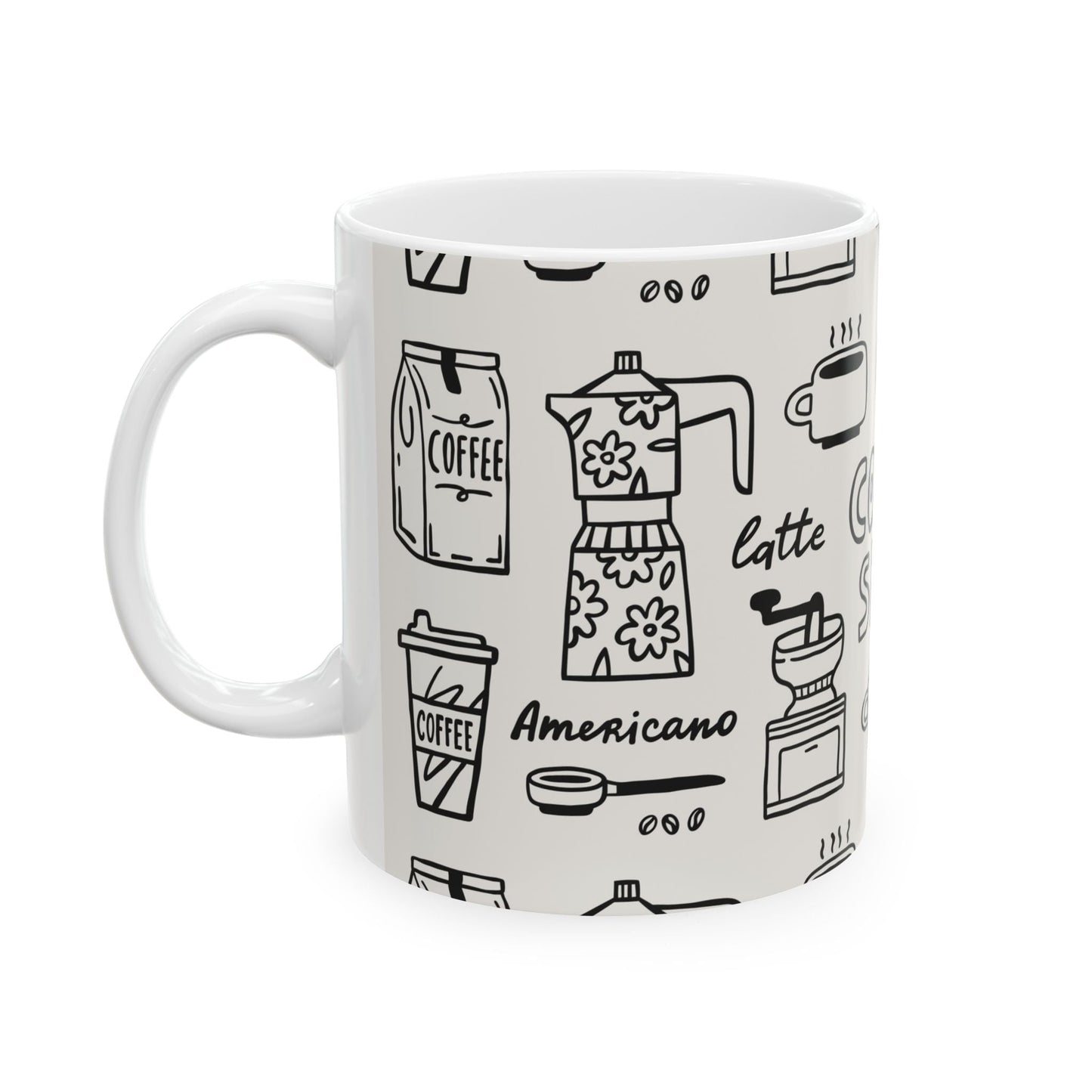Coffee Lovers Ceramic Mug - Cozy Breakfast Companion, Perfect Gift for Baristas, Coffee Shop Decor, Kitchen Accessory, Coffee Themed} - MaisonThreadory
