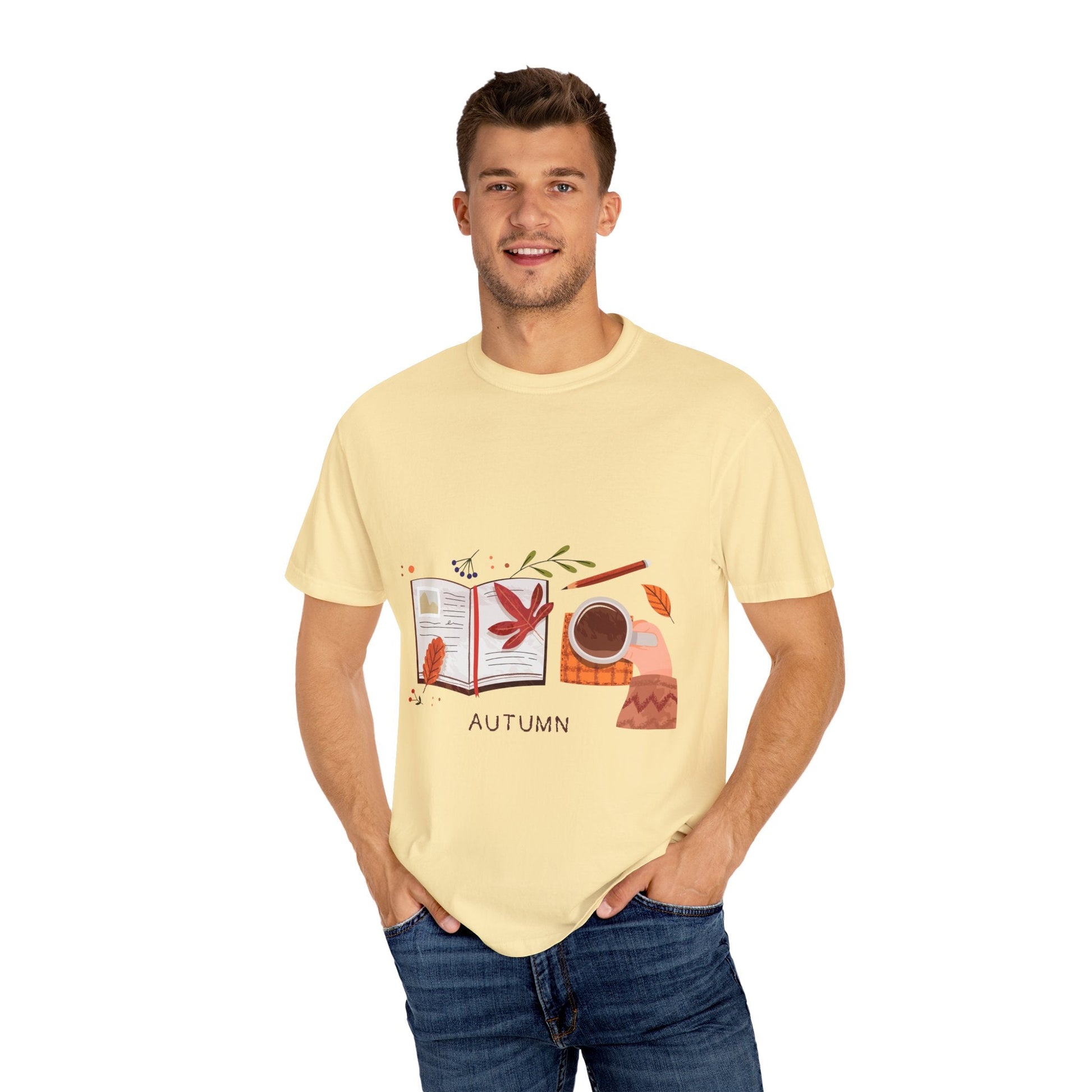 Autumn - Themed Unisex T-Shirt - Cozy Fall Tee, Perfect Gift for Thanksgiving, Casual Everyday Wear, Seasonal Fashion, Pumpkin Spice Vibes - MaisonThreadory