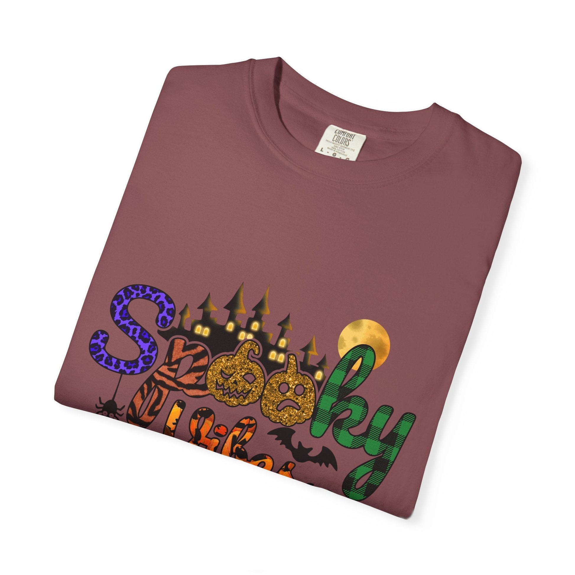 Spooky Vibes T-Shirt, Halloween Shirt, Unisex Tee, Fall Fashion, Casual Wear, Gift for Haunted Lovers - MaisonThreadory