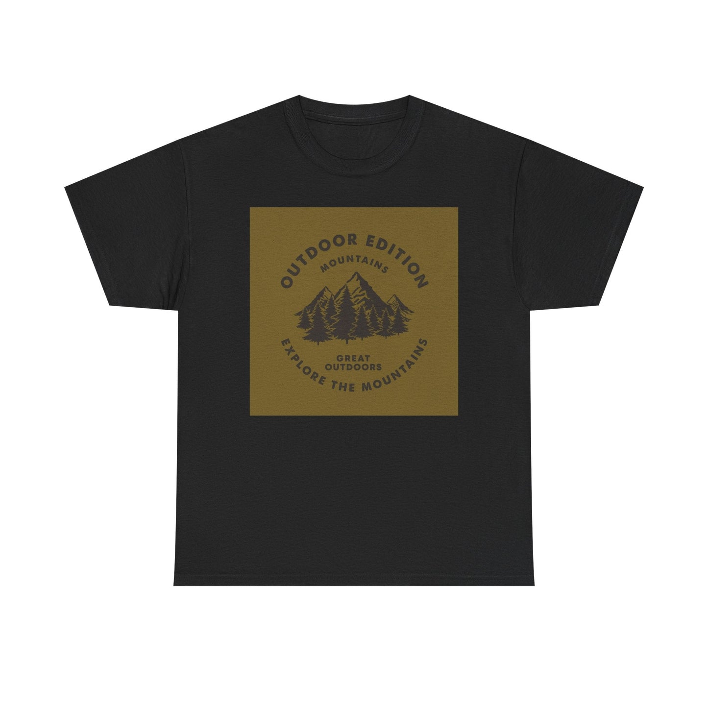 Mountain Adventure Tee, Outdoor Edition Heavy Cotton Shirt, Unisex Graphic T-Shirt, Perfect for Camping, Hiking, Gift for Nature Lovers - MaisonThreadory