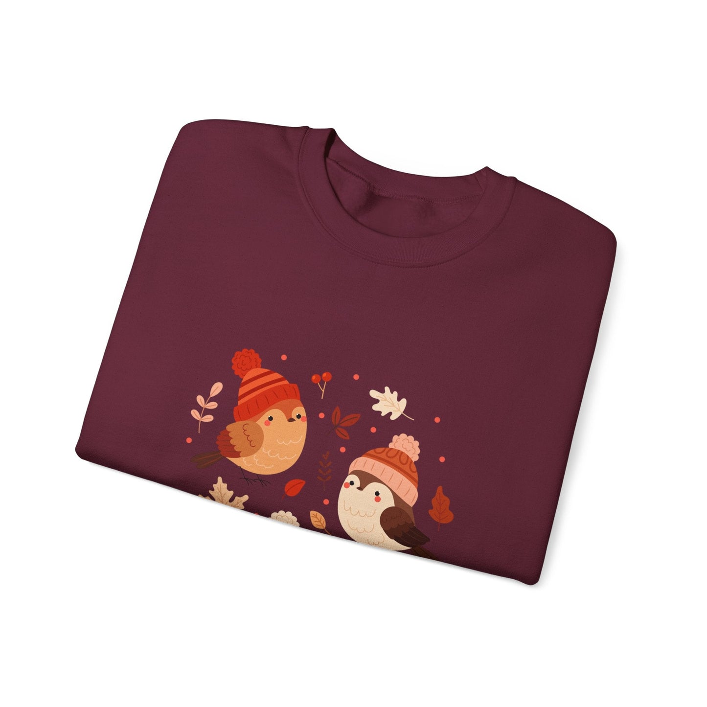Cozy Birdie Crewneck Sweatshirt - Cute Winter Apparel, Gift for Bird Lovers, Fall Fashion, Layering Sweatshirt, Holiday Gift - MaisonThreadory
