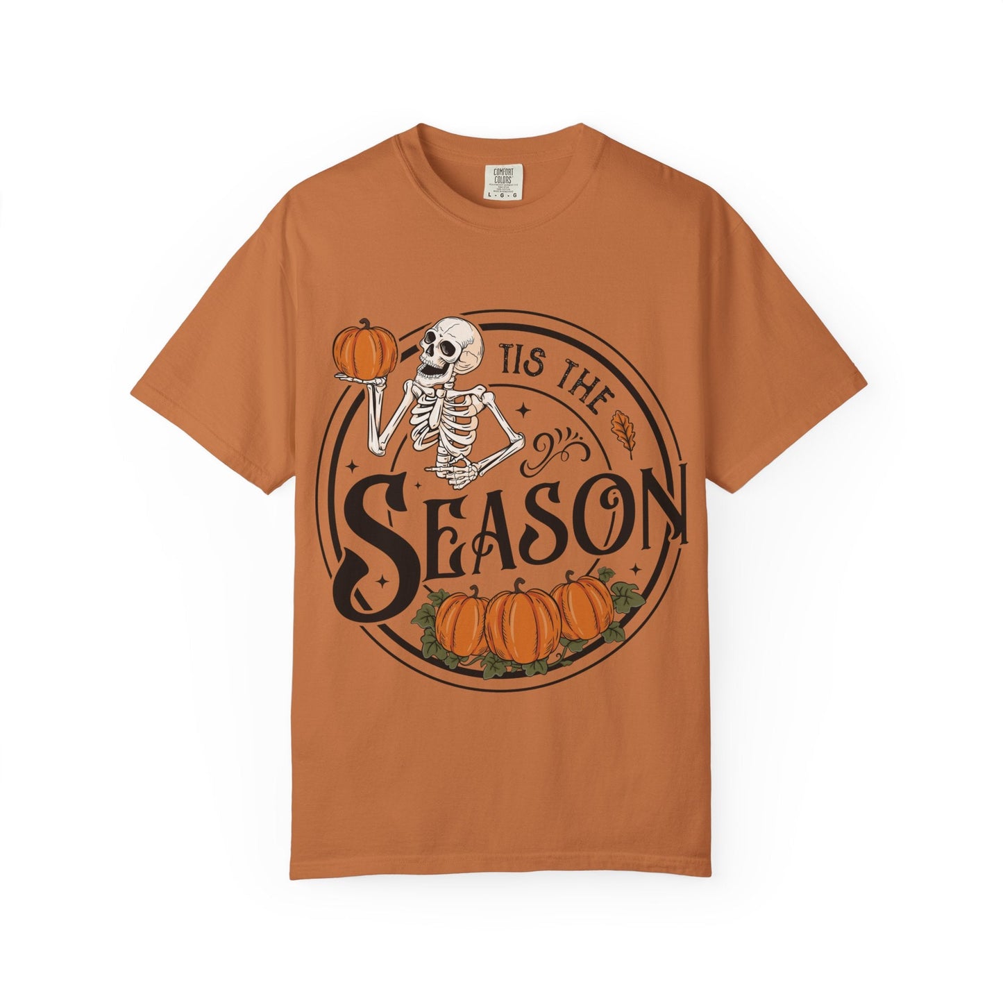 Halloween Skeleton T-Shirt, Unisex Fall Shirt, Spooky Season Tee, Pumpkins Shirt, Timeless Autumn Style - MaisonThreadory