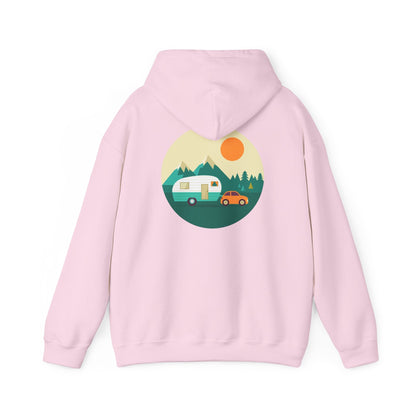 Camping Adventure Hoodie - Unisex Heavy Blend - Cozy Sweatshirt for Nature Lovers - Outdoor Gift - Travel Hoodie - MaisonThreadory