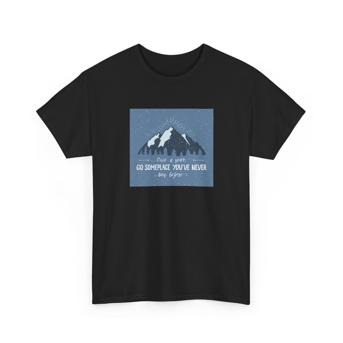Adventure Awaits Unisex Cotton Tee, Inspirational Shirt, Travel Gift, Nature Lover's Apparel, Unique Quote Tee, Outdoor Enthusiast Top - MaisonThreadory