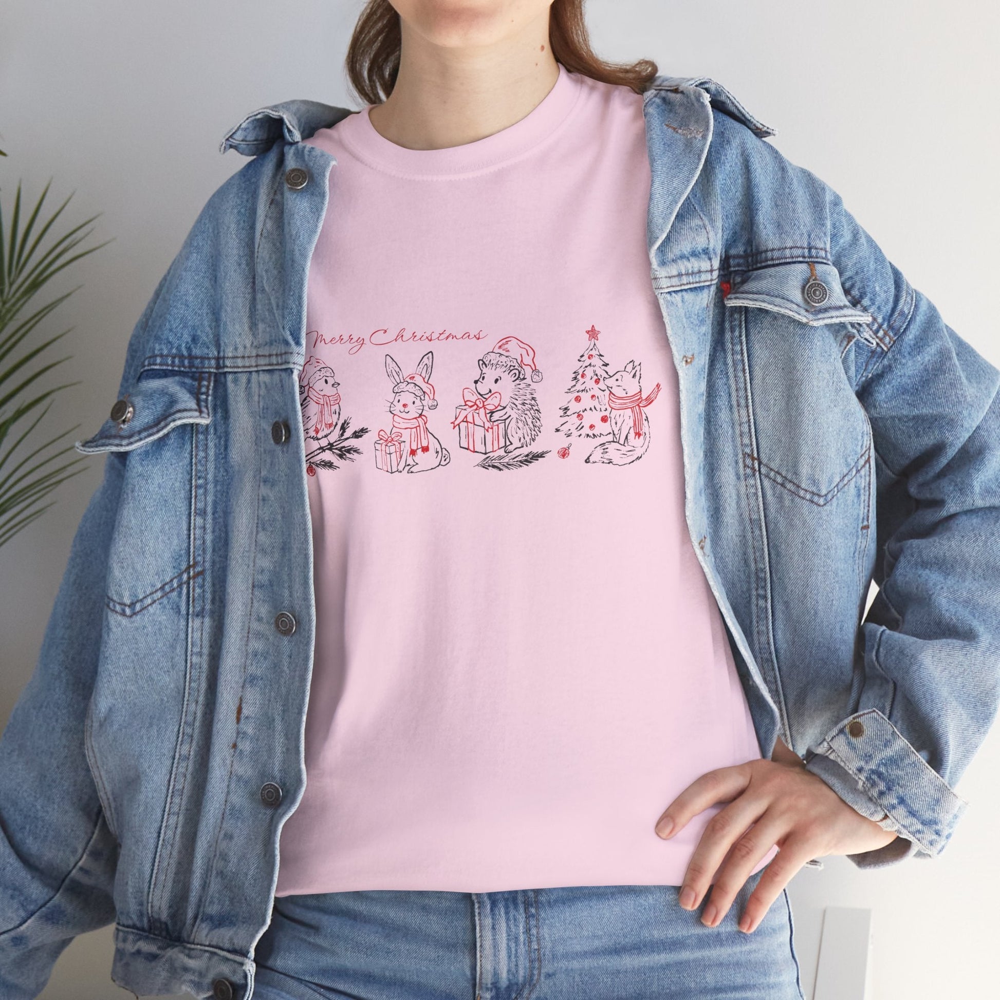 Whimsical Holiday Character Unisex Heavy Cotton Tee, Cute Graphic Tee, Family Reunion Shirt, Christmas Gift, Everyday Casual Wear - MaisonThreadory