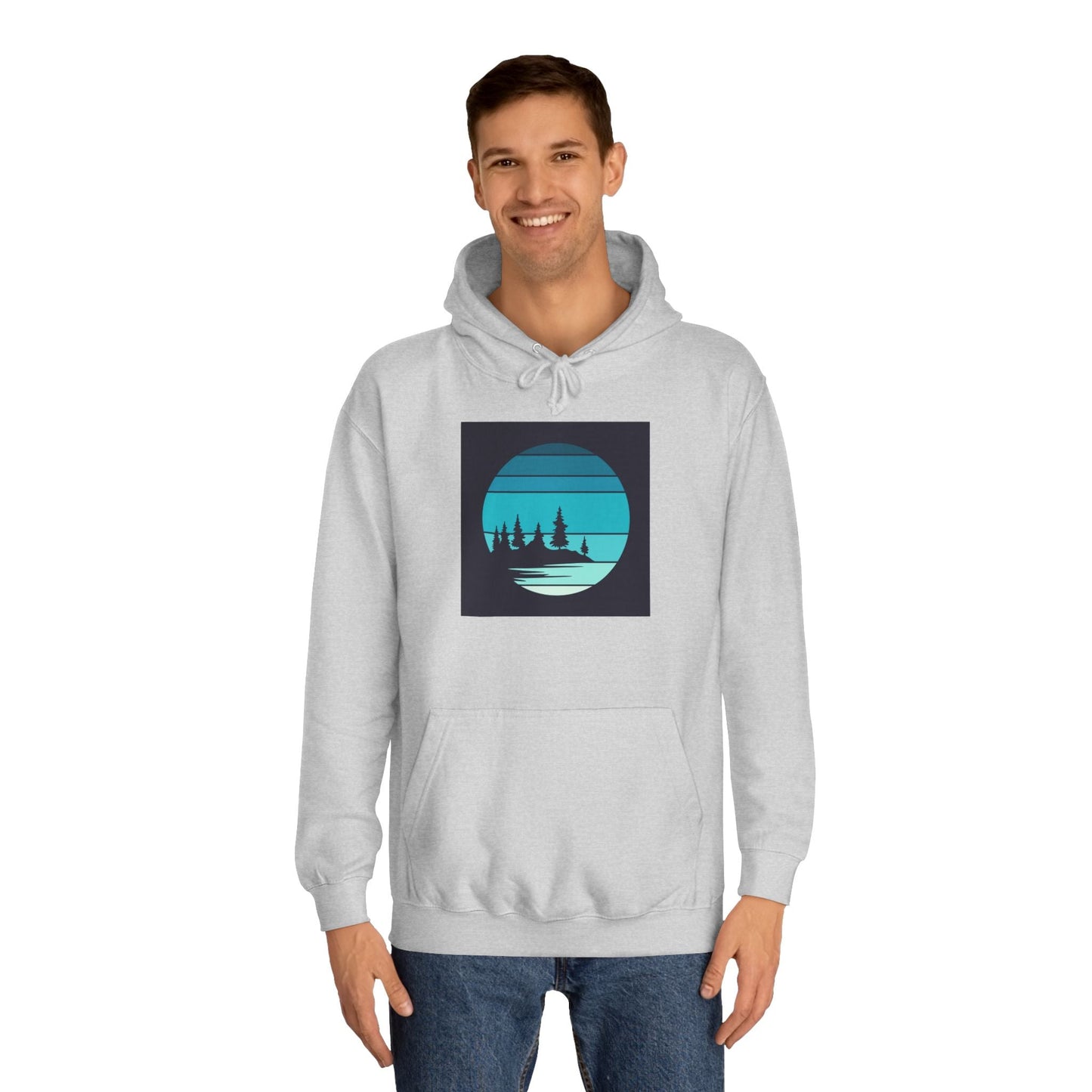 Tranquil Nature Scene Hoodie, Cozy College Sweatshirt, Perfect for Campus Life, Unisex Gift for Students and Nature Lovers, Relaxing [...] - MaisonThreadory