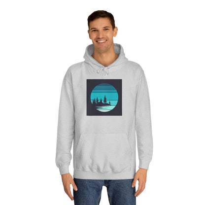 Tranquil Nature Scene Hoodie, Cozy College Sweatshirt, Perfect for Campus Life, Unisex Gift for Students and Nature Lovers, Relaxing [...] - MaisonThreadory