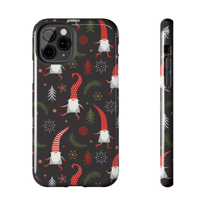 Gnomes & Holiday Cheer Tough Phone Cases, Cute Phone Accessories, Holiday Gift, Gnome Phone Cover, Festive Phone Protection, Winter Decor - MaisonThreadory