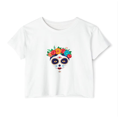Festival - Inspired Women's Crop Top - Floral Panda Design, Summer Style, Concert Outfit, Boho Chic, Gift for Her - MaisonThreadory