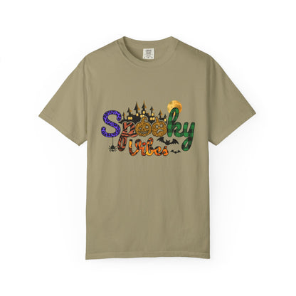 Spooky Vibes T-Shirt, Halloween Shirt, Unisex Tee, Fall Fashion, Casual Wear, Gift for Haunted Lovers - MaisonThreadory