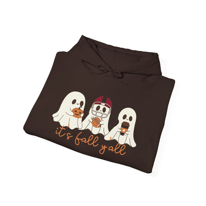Fall - Themed Hooded Sweatshirt, Cozy Fall Hoodie, Unisex Halloween Apparel, Autumn Fashion Sweatshirt, Perfect Halloween Gift - MaisonThreadory