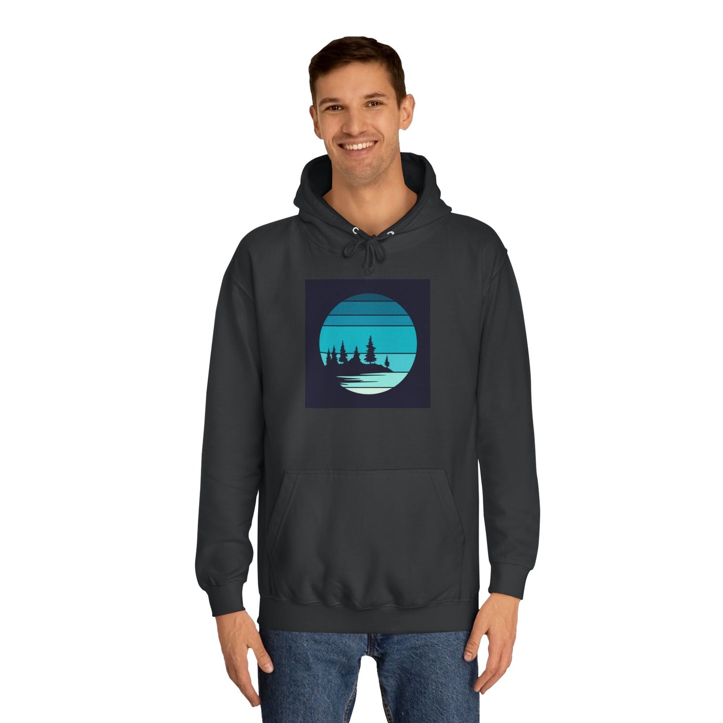 Tranquil Nature Scene Hoodie, Cozy College Sweatshirt, Perfect for Campus Life, Unisex Gift for Students and Nature Lovers, Relaxing [...] - MaisonThreadory
