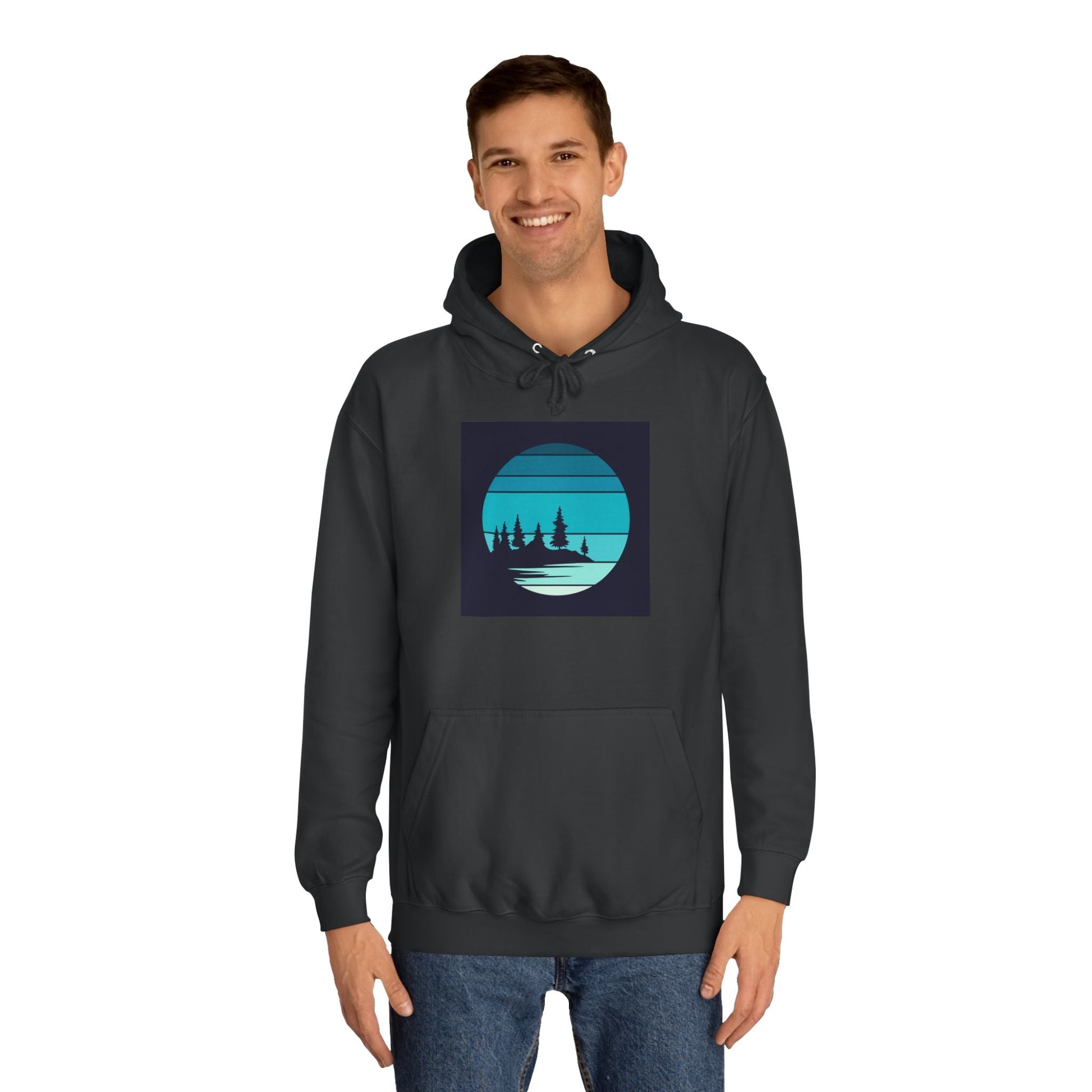 Tranquil Nature Scene Hoodie, Cozy College Sweatshirt, Perfect for Campus Life, Unisex Gift for Students and Nature Lovers, Relaxing [...] - MaisonThreadory