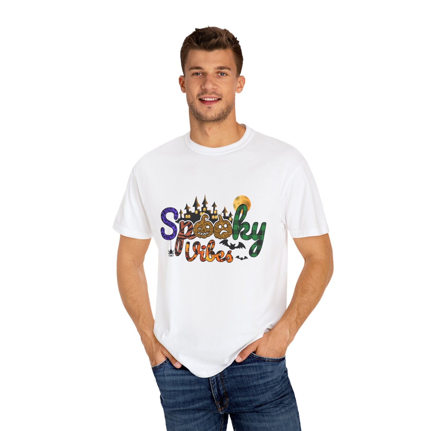 Spooky Vibes T-Shirt, Halloween Shirt, Unisex Tee, Fall Fashion, Casual Wear, Gift for Haunted Lovers - MaisonThreadory