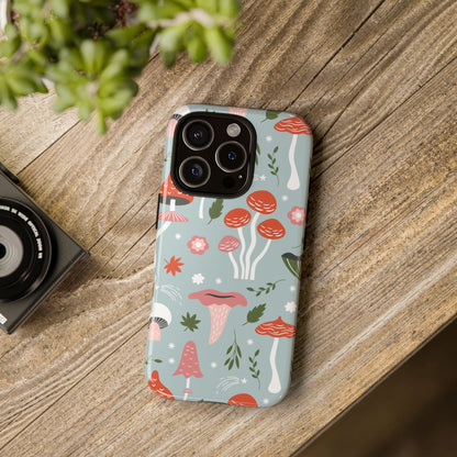 Whimsical Mushroom Phone Case, Cute Floral Smartphone Cover, Unique Gift for Nature Lovers, Trendy Tech Accessory, Eco - friendly Case - MaisonThreadory