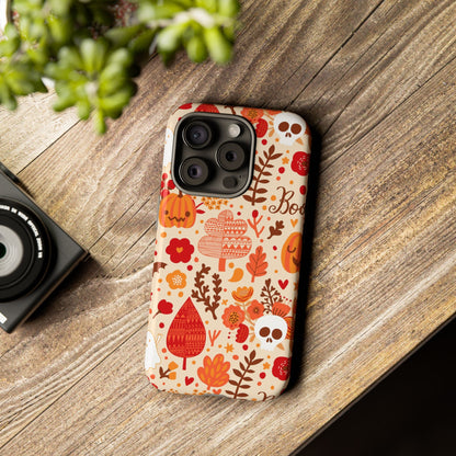 Autumn Phone Case - Cozy Fall Vibes, Pumpkin Decor, Halloween Gift, Floral Design, Seasonal Aesthetic - MaisonThreadory
