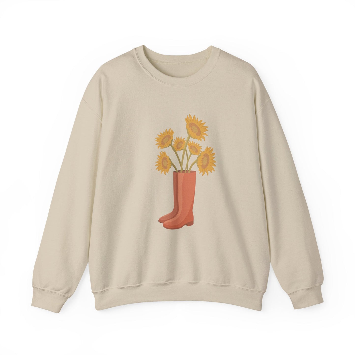 Sunny Boots Floral Crewneck Sweatshirt - MaisonThreadory