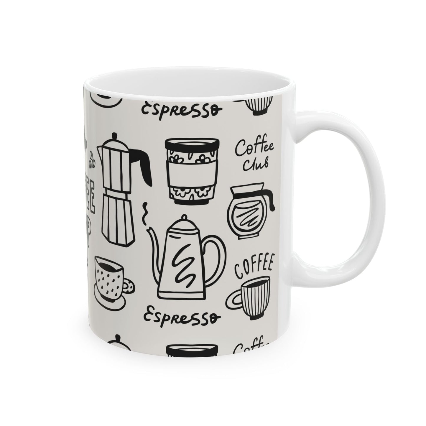 Coffee Lovers Ceramic Mug - Cozy Breakfast Companion, Perfect Gift for Baristas, Coffee Shop Decor, Kitchen Accessory, Coffee Themed} - MaisonThreadory