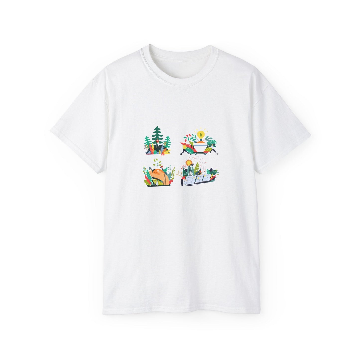 Nature - Inspired Unisex Tee with Colorful Design, Casual Wear, Outdoor Enthusiasts, Gifts for Friends, Summer Vibes, Eco - Friendly Fashion - MaisonThreadory