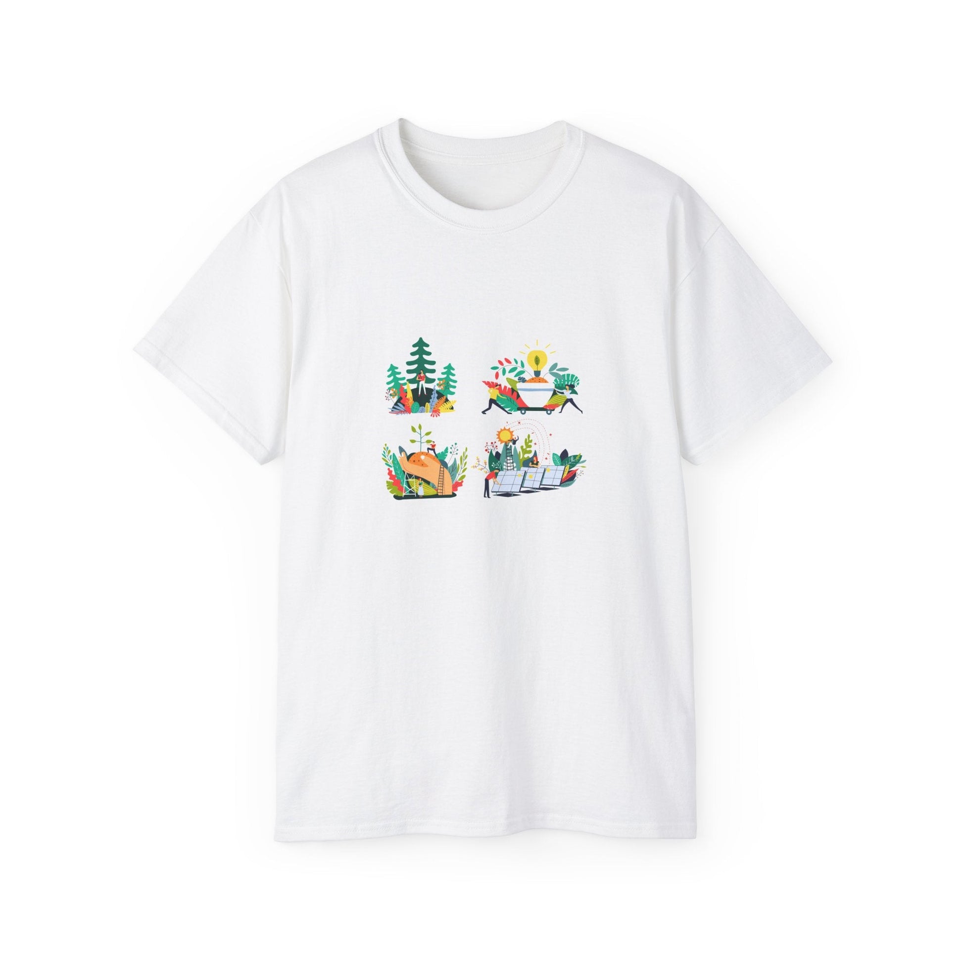 Nature - Inspired Unisex Tee with Colorful Design, Casual Wear, Outdoor Enthusiasts, Gifts for Friends, Summer Vibes, Eco - Friendly Fashion - MaisonThreadory