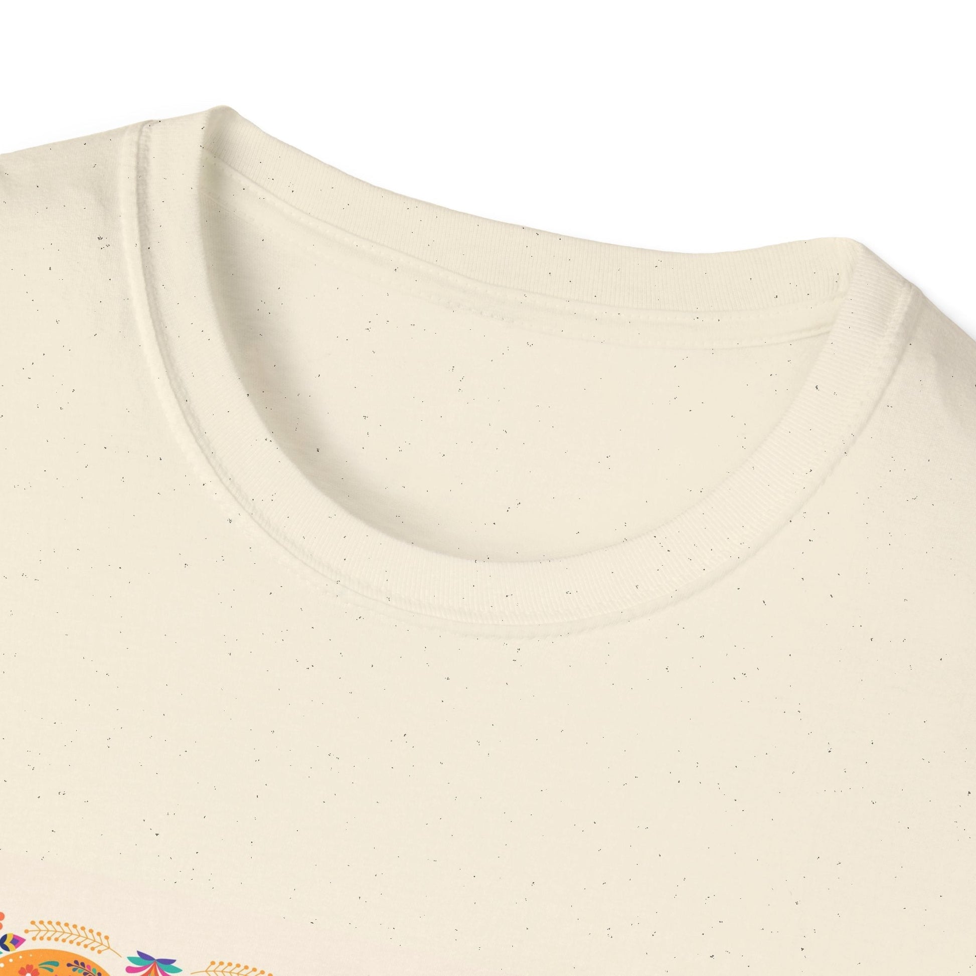 Colorful Day of the Dead T-Shirt | Unisex Softstyle Tee, Festive Skull Design, Halloween, Mexican Culture, Gift for Him/Her - MaisonThreadory