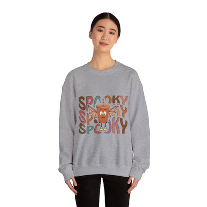Spooky Vibes Crewneck Sweatshirt - Unisex Halloween Sweater for Cozy Nights, Fall Fashion, Gift for Spooky Season, Festive Apparel - MaisonThreadory