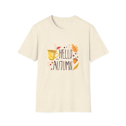Autumn Shirt Women, Fall Graphic Tee, Seasonal Leaves Top, Cozy Long Sleeve Apparel, Unisex Softstyle T-Shirt for Her - MaisonThreadory