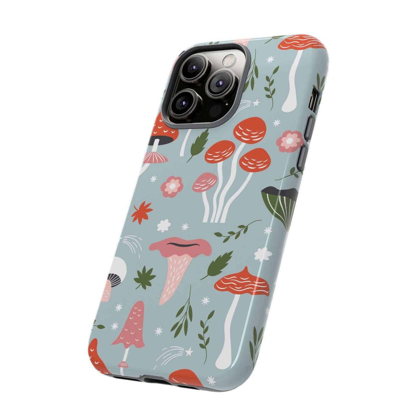 Whimsical Mushroom Phone Case, Cute Floral Smartphone Cover, Unique Gift for Nature Lovers, Trendy Tech Accessory, Eco - friendly Case - MaisonThreadory