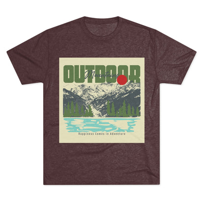 Outdoor Adventure Tee, Unisex Tri - Blend Crew Shirt, Perfect Gift for Nature Lovers, Hiking Enthusiasts, Travel Souvenir, Eco - Friendly [...] - MaisonThreadory