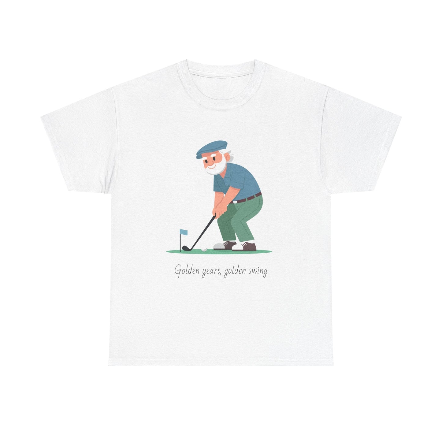 Golden Years Golf Unisex Heavy Cotton Tee, Perfect Gift for Golf Lovers, Casual Wear, Retirement Gift, Father's Day Apparel - MaisonThreadory